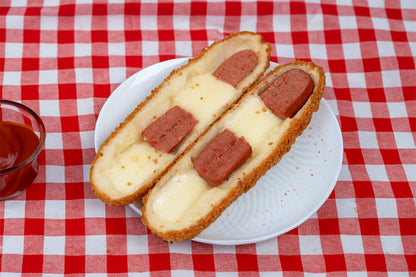 Mozzarella Cheese with Beef Sausage Corn Dog